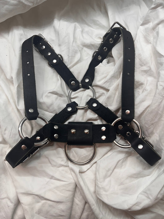 Leather Bulldog Harness